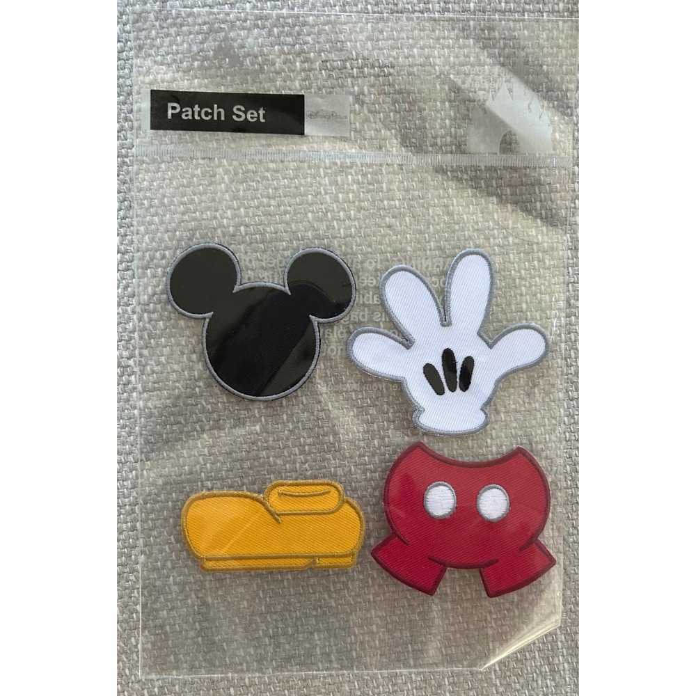 Disney Parks Mickey Mouse‎ Patch Set Iron On Applique Craft Sew On DIY New